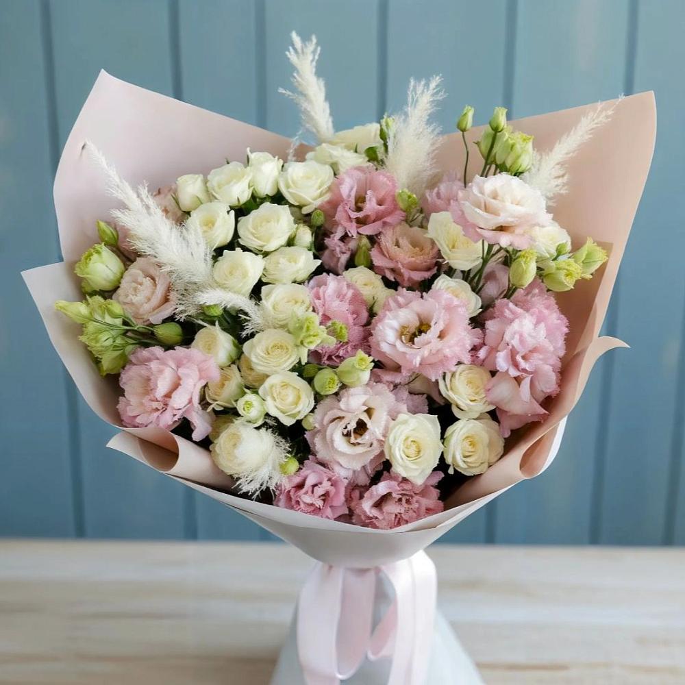 Букет цветов из: Альстромерии и Розы в Кузьмино