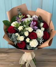 Букет цветов из:  Розы и Альстромерии в Кузьмино