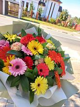 Букет цветов из:  Герберы #REPLACE_PRED# Кузьмино