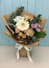 Букет цветов из:  Герберы и Хризантемы в Кузьмино