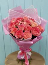 Букет 15 Розовых роз Равель #REPLACE_PRED# Кузьмино