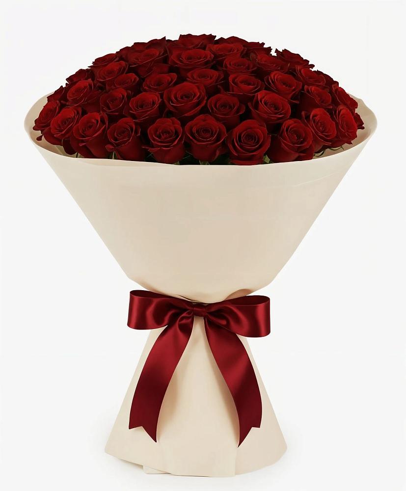 Букет 101 Бордовая роза Блэк Бакарра в Кузьмино