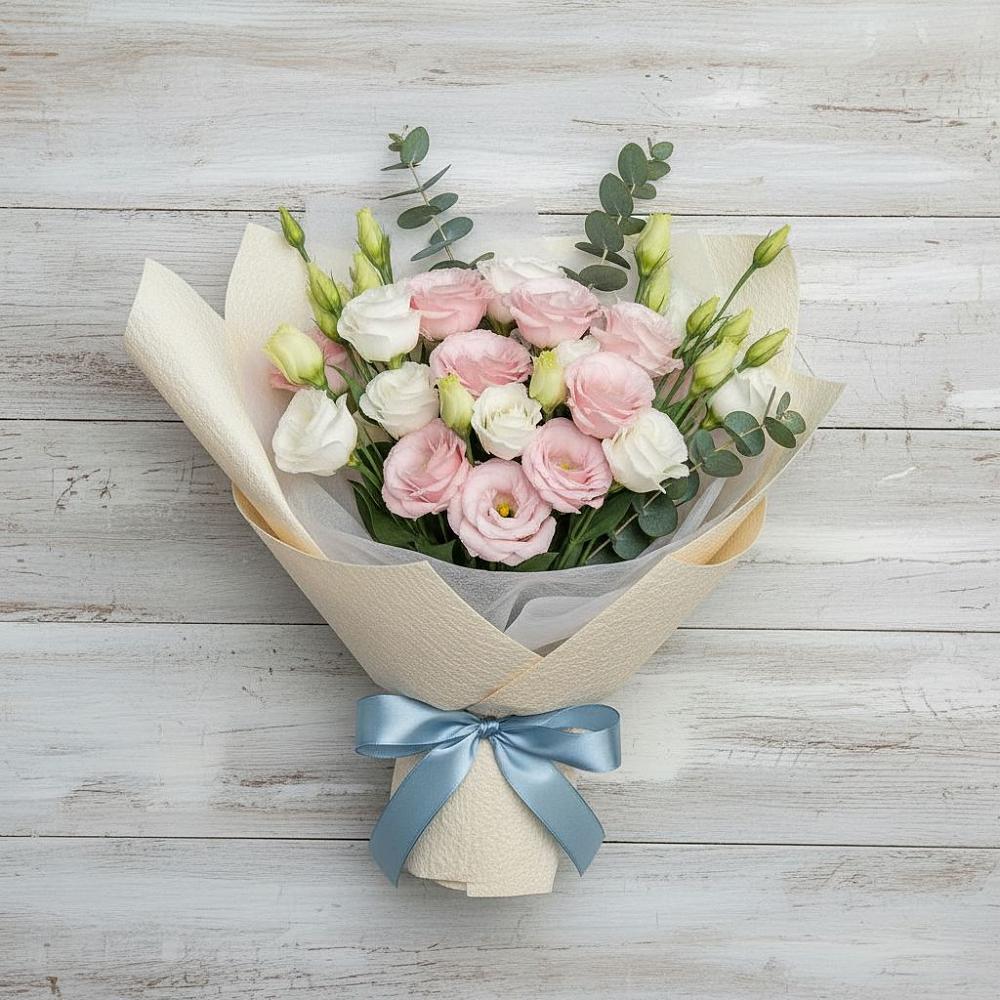 Букет цветов из: Лизиантусы в Кузьмино